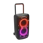 JBL PartyBox 520 Portable Bluetooth Speaker – 400W RMS, Dual 7.5" Woofers, AI Sound Boost, Dynamic Light Show, IPX4 Splashproof, 15H Battery, Mic & Guitar Inputs – Black