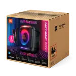 JBL PartyBox Encore Essential 2 Portable Bluetooth Speaker – 100W RMS, Dual Wireless Mics, Dynamic Light Show, IPX4 Splashproof, 15H Battery – Black