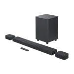 JBL Bar 1000 7.1.4Ch Soundbar – 880W RMS, Dolby Atmos & DTS:X, Detachable Wireless Surround Speakers, 10" Subwoofer, HDMI eARC with 4K Dolby Vision, Wi-Fi & Bluetooth – Black