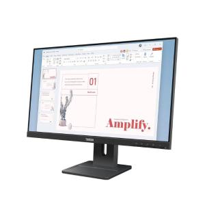Lenovo ThinkVision E24-40 23.8" FHD IPS Monitor, 1920x1080, 100Hz Refresh Rate, 99% sRGB, HDMI + DisplayPort + VGA, Dual 2W Speakers, Ergonomic Stand