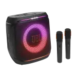 JBL PartyBox Encore Essential 2 Portable Bluetooth Speaker – 100W RMS, Dual Wireless Mics, Dynamic Light Show, IPX4 Splashproof, 15H Battery – Black