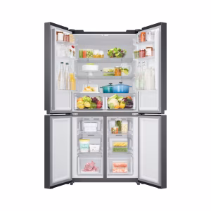 Samsung RF48A4000B4 511L French Door Refrigerator – Twin Cooling Plus™, Digital Inverter Compressor, Power Cool & Freeze, No Frost, Movable Ice Maker, Gentle Matt Black Finish