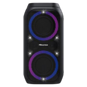 Hisense PARTY ROCKET 160 Speaker – 160W, Bluetooth 5.0, Dual Subwoofers, 12hr Battery, 5 LED Light Modes, Karaoke Mode