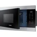 Samsung MS23A7013AT Built-In Microwave – 23L Capacity, 800W Power, Ceramic Enamel Interior, Quick Defrost, Home Dessert Function, Stainless Steel