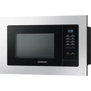 Samsung MS23A7013AT Built-In Microwave – 23L Capacity, 800W Power, Ceramic Enamel Interior, Quick Defrost, Home Dessert Function, Stainless Steel