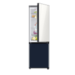 Samsung RB33T307029 339L BESPOKE Bottom Mount Freezer Refrigerator – All-Around Cooling, Digital Inverter Compressor, Power Cool & Freeze, No Frost, Glam White/Navy Glass Finish