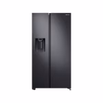 Samsung RS64R5311B4 635L Side-by-Side Refrigerator – SpaceMax™, All-Around Cooling, Digital Inverter Compressor, Non-Plumbed Water & Ice Dispenser, No Frost, Gentle Black Finish