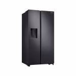 Samsung RS64R5311B4 635L Side-by-Side Refrigerator – SpaceMax™, All-Around Cooling, Digital Inverter Compressor, Non-Plumbed Water & Ice Dispenser, No Frost, Gentle Black Finish