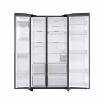 Samsung RS64R5311B4 635L Side-by-Side Refrigerator – SpaceMax™, All-Around Cooling, Digital Inverter Compressor, Non-Plumbed Water & Ice Dispenser, No Frost, Gentle Black Finish