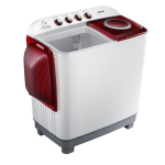 Samsung WT12J4200MR 12KG Twin Tub Washing Machine – Air Turbo Drying, EZ Wash Tray™, Rust-Free Plastic Body, Double Storm Pulsator, Light Grey