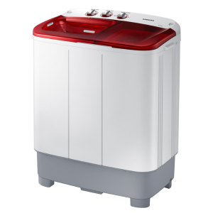 Samsung WT60H2500HP 6KG Twin Tub Washing Machine – EZ Wash Tray, Rust-Free Plastic Body, Powerful Cleaning, Hidden Wheels, Light Grey