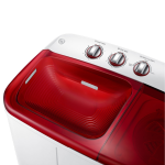 Samsung WT60H2500HP 6KG Twin Tub Washing Machine – EZ Wash Tray, Rust-Free Plastic Body, Powerful Cleaning, Hidden Wheels, Light Grey