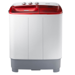 Samsung WT60H2500HP 6KG Twin Tub Washing Machine – EZ Wash Tray, Rust-Free Plastic Body, Powerful Cleaning, Hidden Wheels, Light Grey