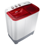 Samsung WT60H2500HP 6KG Twin Tub Washing Machine – EZ Wash Tray, Rust-Free Plastic Body, Powerful Cleaning, Hidden Wheels, Light Grey