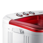 Samsung WT60H2500HP 6KG Twin Tub Washing Machine – EZ Wash Tray, Rust-Free Plastic Body, Powerful Cleaning, Hidden Wheels, Light Grey