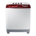 Samsung WT90H3230MG 9KG Twin Tub Washing Machine – Air Turbo Drying, EZ Wash Tray™, Rust-Free Plastic Body, Double Storm Pulsator, Light Grey