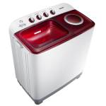 Samsung WT90H3230MG 9KG Twin Tub Washing Machine – Air Turbo Drying, EZ Wash Tray™, Rust-Free Plastic Body, Double Storm Pulsator, Light Grey