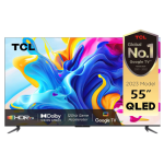 TCL 55C645 55" 4K QLED Google TV – HDR10+, Dolby Vision & Atmos, AiPQ Engine, HDMI 2.1, Game Master 2.0