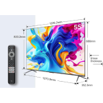 TCL 55C645 55" 4K QLED Google TV – HDR10+, Dolby Vision & Atmos, AiPQ Engine, HDMI 2.1, Game Master 2.0