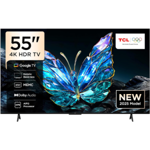 TCL 55V6C 55" 4K UHD Google TV – HDR10, Dolby Audio, AiPQ Processor, HDMI 2.1, Game Master