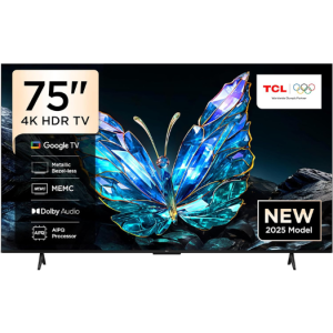 TCL 75V6C 75" 4K UHD Google TV – HDR10+, Dolby Atmos, AiPQ Processor, HDMI 2.1, Game Master