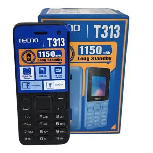Tecno T313 Dual SIM 1.77" Display – 4MB RAM, 4MB ROM, 0.08MP Camera, 1150mAh Battery, Bluetooth, FM Radio, LED Flash
