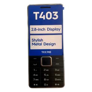 Tecno T403 Dual SIM 2.4" Display – 4MB RAM, 4MB ROM, 0.08MP Camera, 1500mAh Battery, FM Radio, Bluetooth